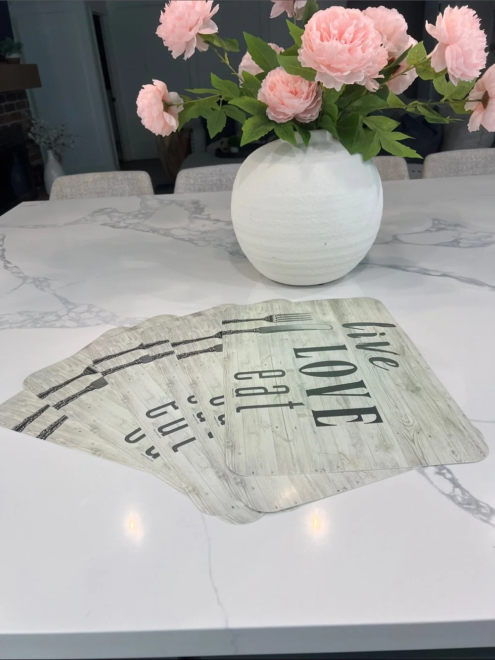 Live 🍴Love 🍴eat... 6pc Placemats.